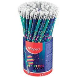 Maped Crayon de papier PIXEL PARTY, avec gomme, pot de 72