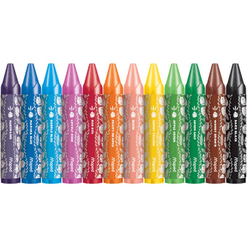 Maped Crayon cire JUNGLE fever JUMBO, étui en carton de 12