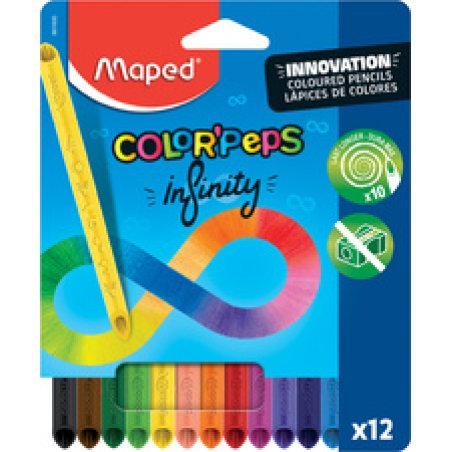Maped Crayon de couleur COLOR'PEPS INFINITY, pochette de 12