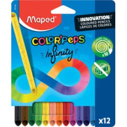 Maped Crayon de couleur COLOR'PEPS INFINITY, pochette de 18