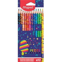 Maped Crayon de couleur PIXEL PARTY, étui carton de 12