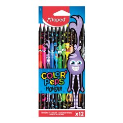 Maped Crayon de couleur COLOR'PEPS MONSTER, étui de 12