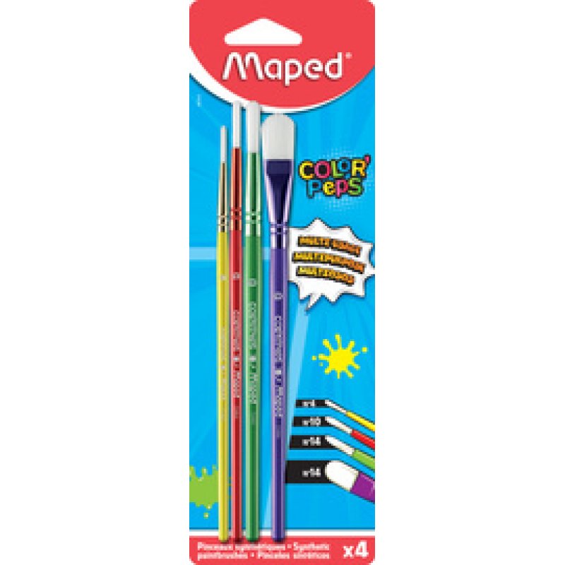 Maped Kit de pinceaux à poils synthétiques COLOR'PEPS