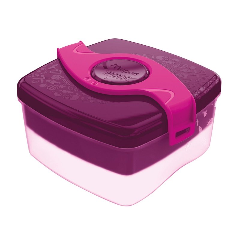 Maped 870101 gamelle Ensemble boîte repas 1,4 L ABS, Polypropylène (PP), Silicone Rose, Transparent 2 pièce(s)
