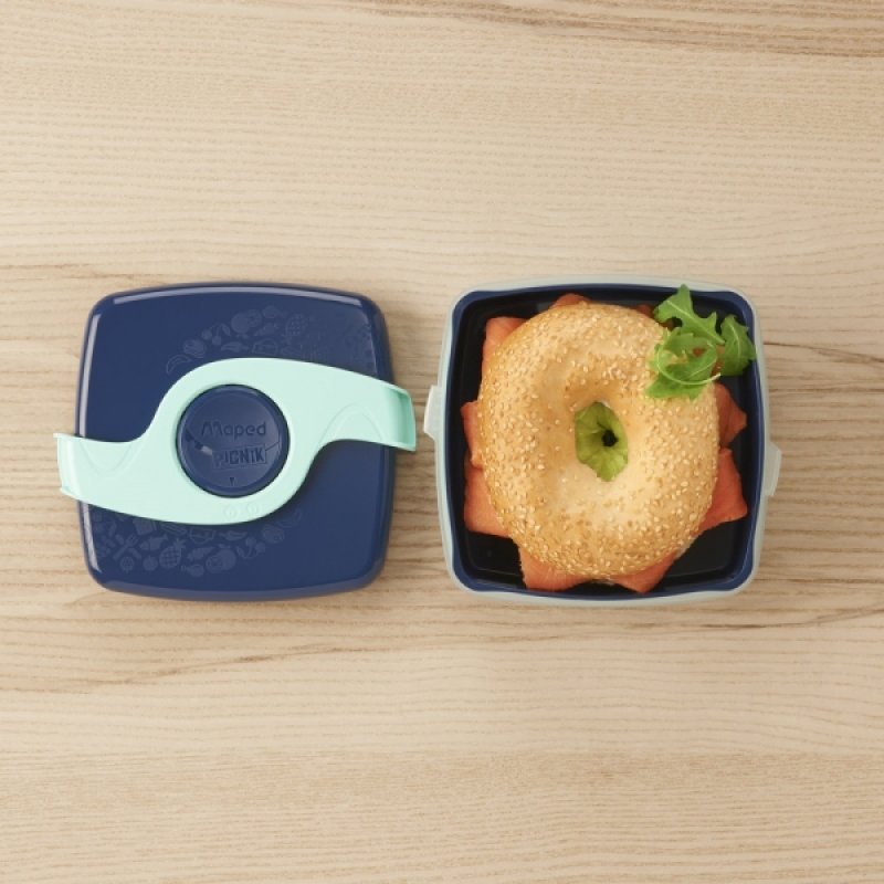 Maped 870104 gamelle Ensemble boîte repas 1,4 L ABS, Polypropylène (PP), Silicone Bleu, Transparent 2 pièce(s)