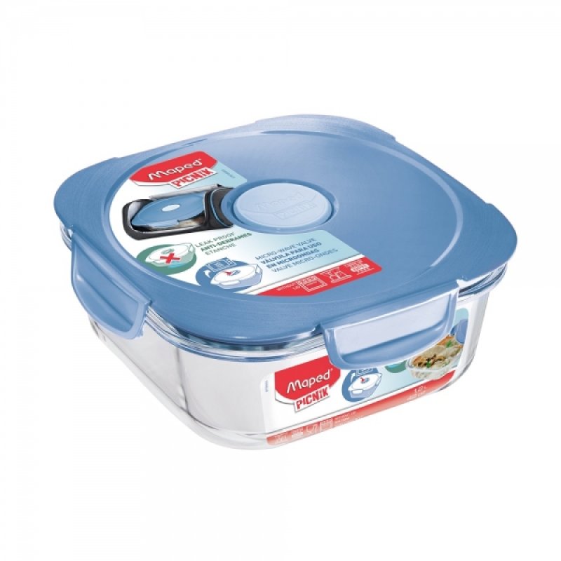 Maped 870503 food storage container Square Box 1.2 L Blue, Transparent 1 pc(s)