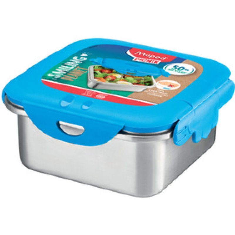 Maped PICNIK Boîte à déjeuner SMILING PLANET, 1 l, inox/bleu