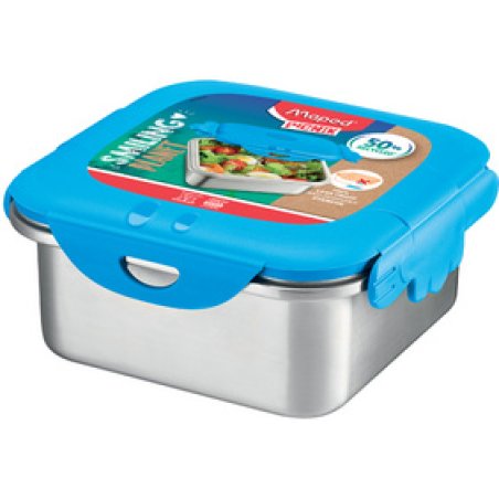 Maped PICNIK Boîte à déjeuner SMILING PLANET, 1 l, inox/bleu