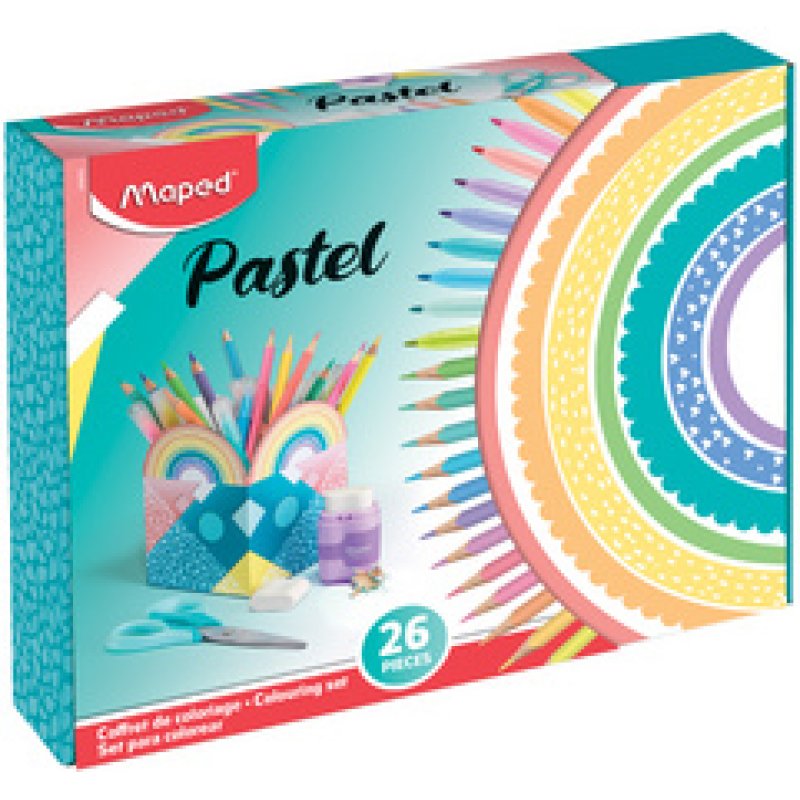 Maped Kit de dessin Pastel KIDS, 26 pièces, boîte cadeau