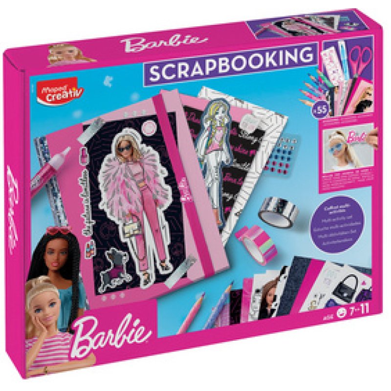 Maped Creativ Coffret Scrapbooking Barbie, 55 pièces
