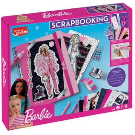 Maped Creativ Coffret Scrapbooking Barbie, 55 pièces
