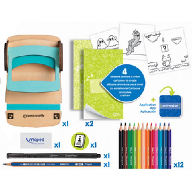 Maped Kit d'animation de folioscope ANIMAKER FLIP MIX
