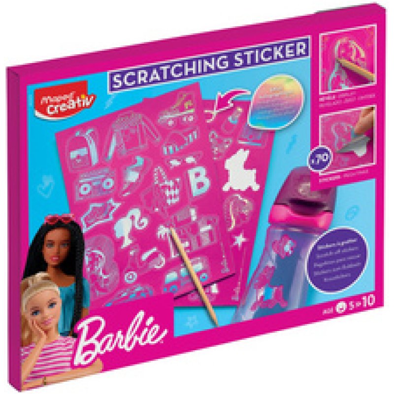 Maped Creativ Sticker à gratter SCRATCHING STICKER Barbie