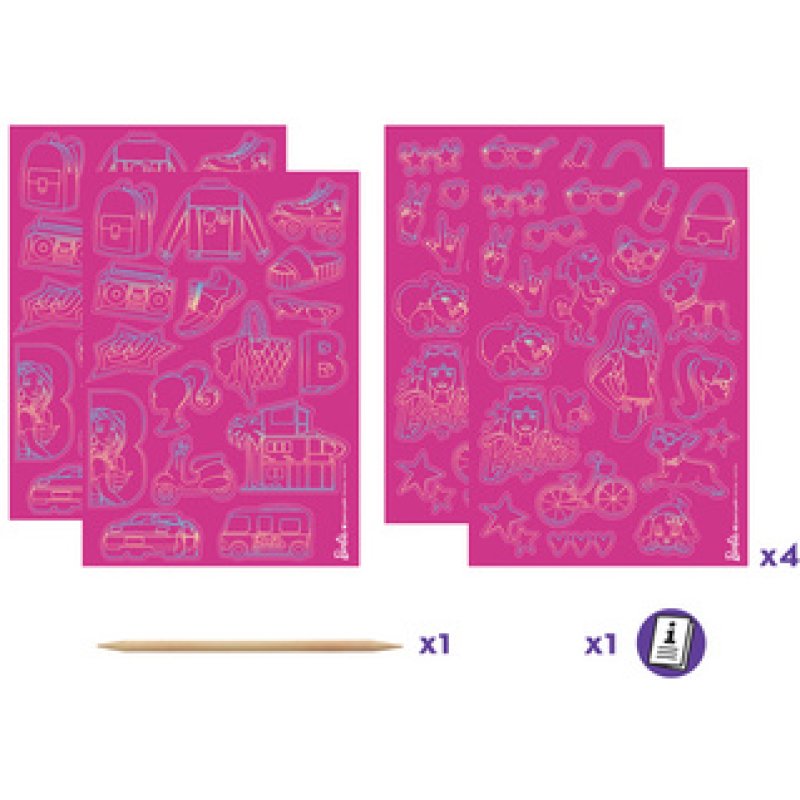 Maped Creativ Sticker à gratter SCRATCHING STICKER Barbie