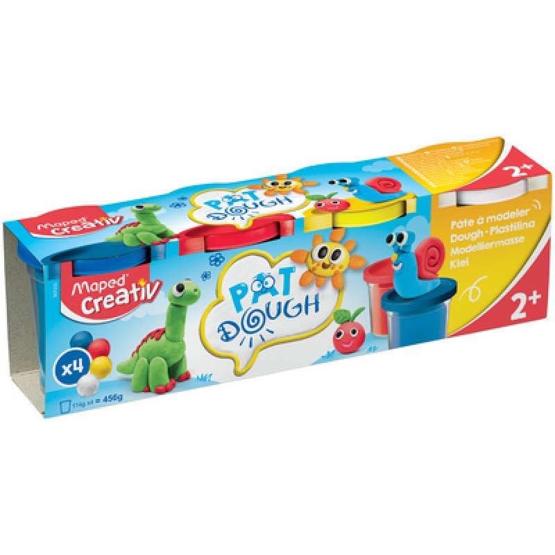 Maped Creativ Pâte à modeler, 4 couleurs fantaisie, 456 g