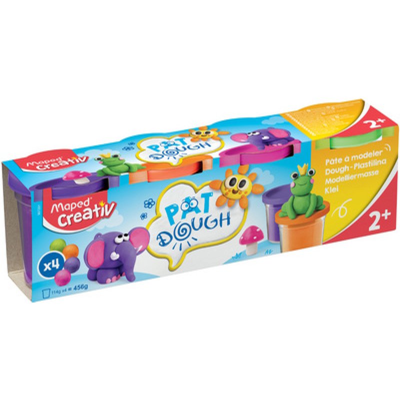 Maped Creativ Pâte à modeler, 4 couleurs fantaisie, 456 g