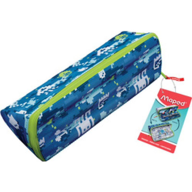 Maped Trousse à ouverture XXL PATTERN "PIXEL", bleu