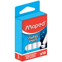 Maped Craie pour tableau WHITE'PEPS, rond, blanc