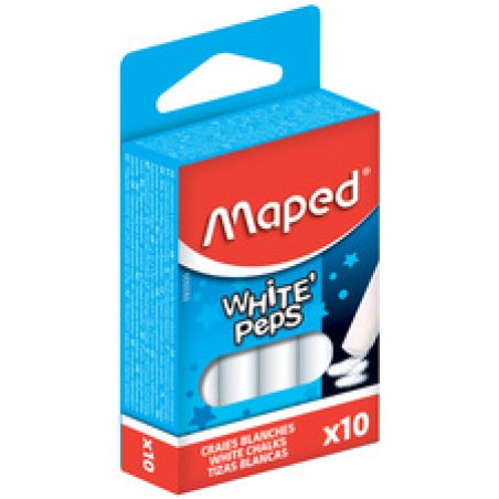 Maped Craie pour tableau WHITE'PEPS, rond, blanc