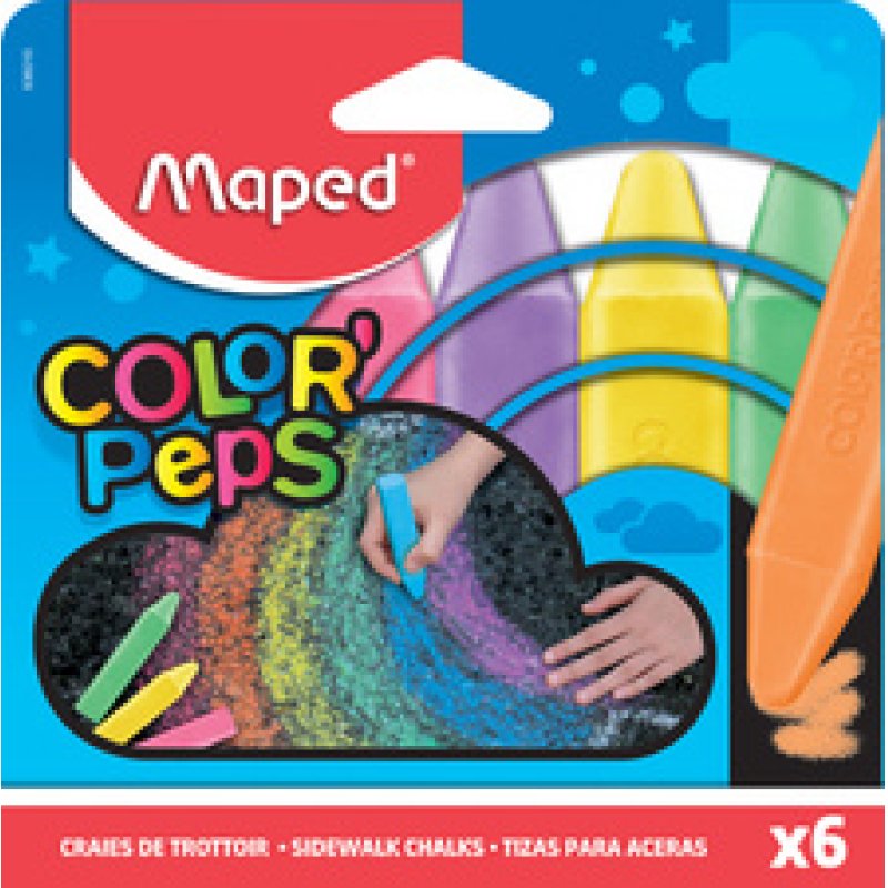 Maped CRAIES DE TROTTOIR COLOR'PEPS X6 BOITE CARTON