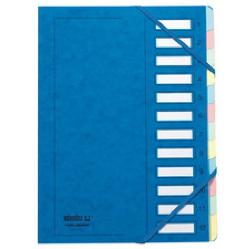 extendos Trieur à élastique série 237, 12 compartiments,bleu