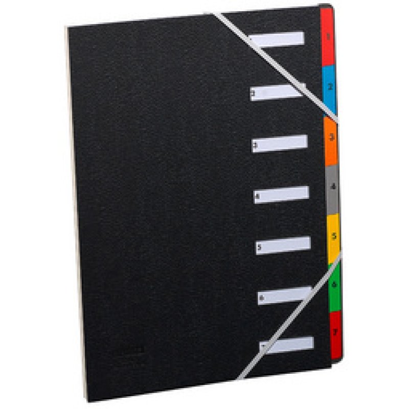 extendos Trieur numérique, A4, 1-7, 7 compartiments, noir