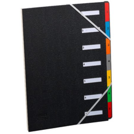 extendos Trieur numérique, A4, 1-7, 7 compartiments, noir
