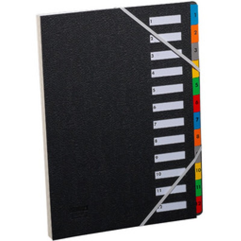 extendos Trieur numérique, A4, 1-7, 7 compartiments, noir