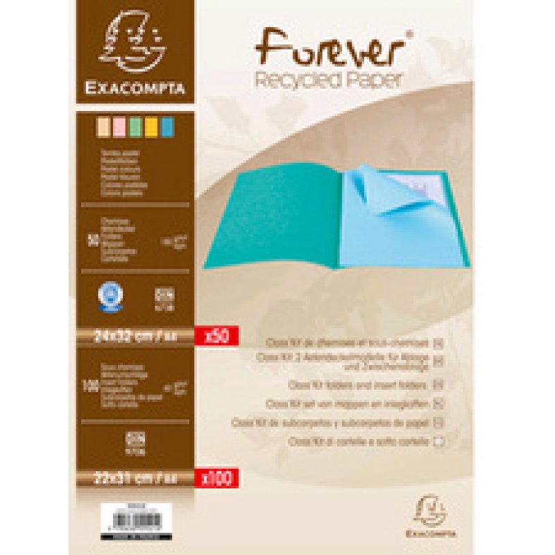 EXACOMPTA Lot de 50 chemises FOREVER 100 sous-chemises