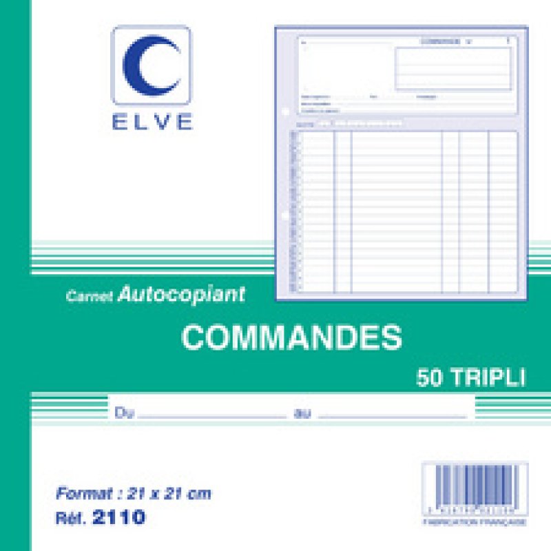 ELVE Manifold "Commandes", 210 x 140 mm, tripli