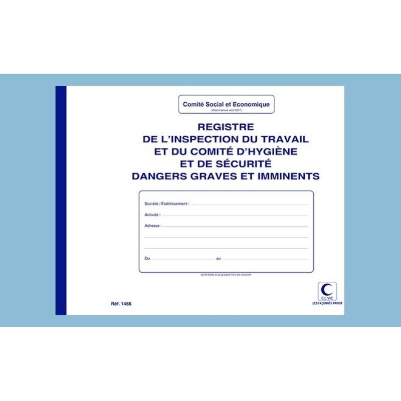 ELVE 1465 livre d'administration Blanc A4