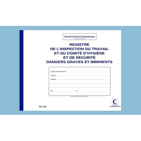 ELVE Registre "Inspection du travail et comité d'hygiène et