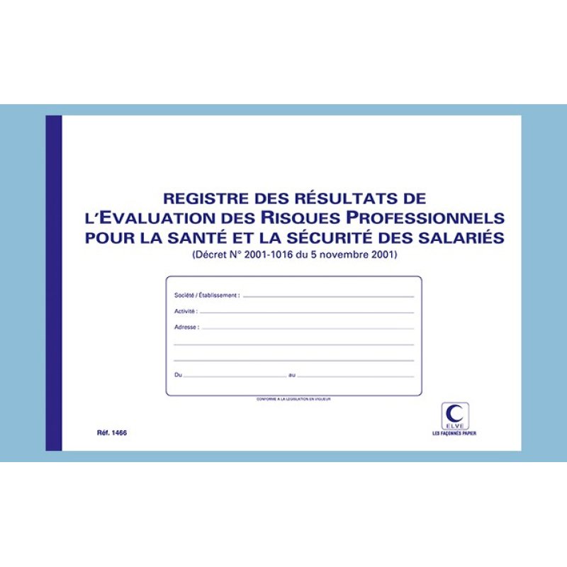 ELVE 1466 livre d'administration Blanc A4