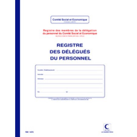 ELVE Registre "Délégués du personnel", 40 pages, 320 x 240mm