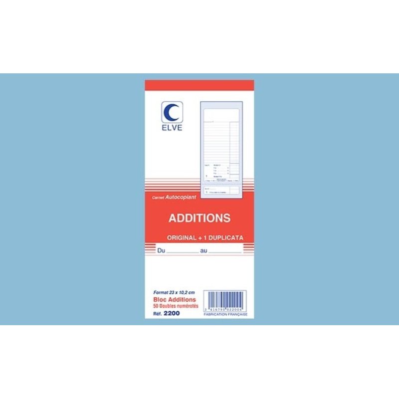 ELVE 2200 livre d'administration Rouge 50 feuilles