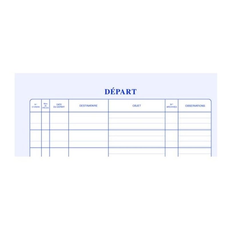 ELVE Registre "Courrier départ", 150 pages, 320 x 240 mm