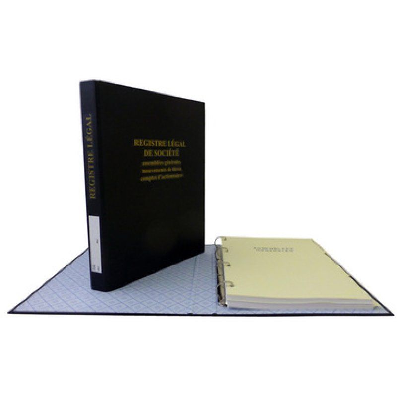 ELVE Reliure "Registre Légal de Société", noir