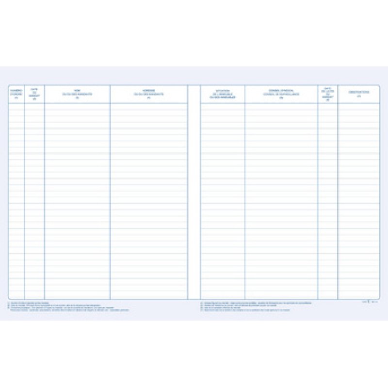 ELVE Registre des mandats de gestion immobilière, 200 pages