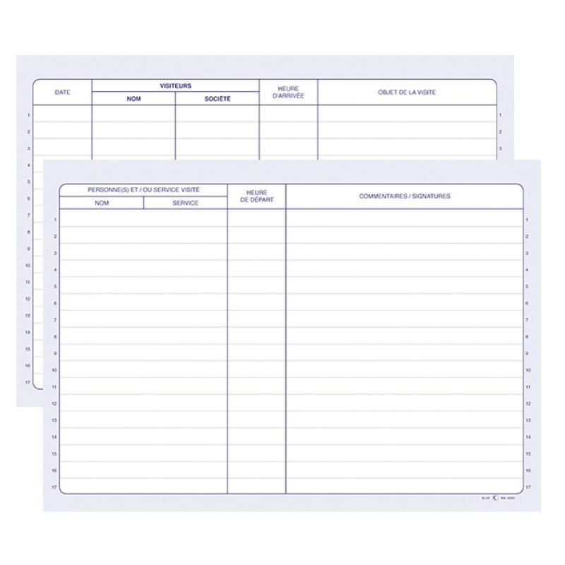 LEBON & VERNAY 43001 administration book Blue 96 sheets