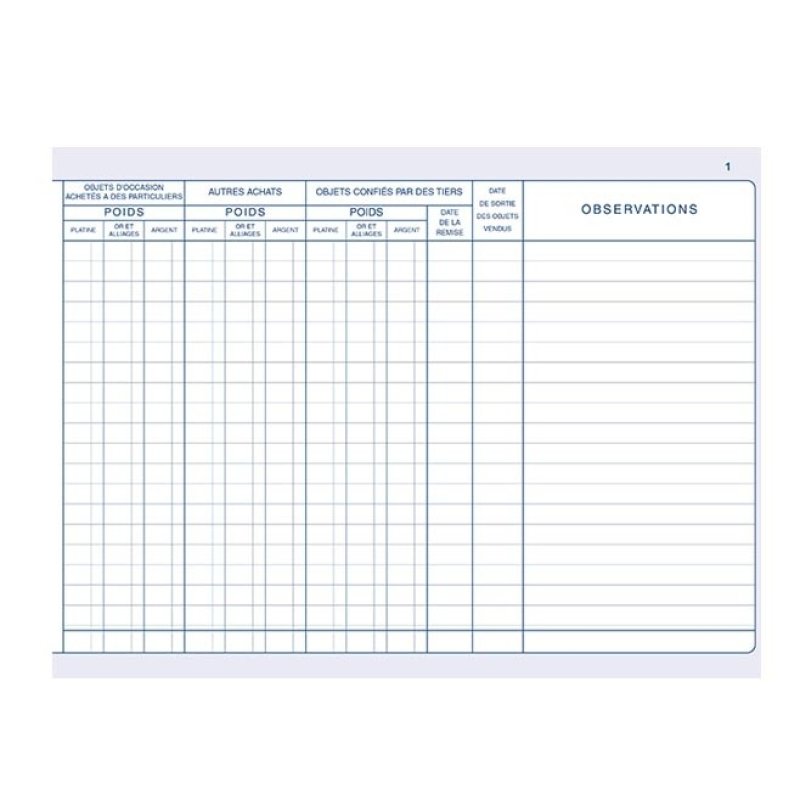 LEBON & VERNAY 14172 administration book Green 200 sheets