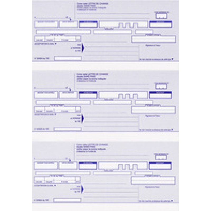 ELVE Ramette de traites normalisées, 2 par feuille