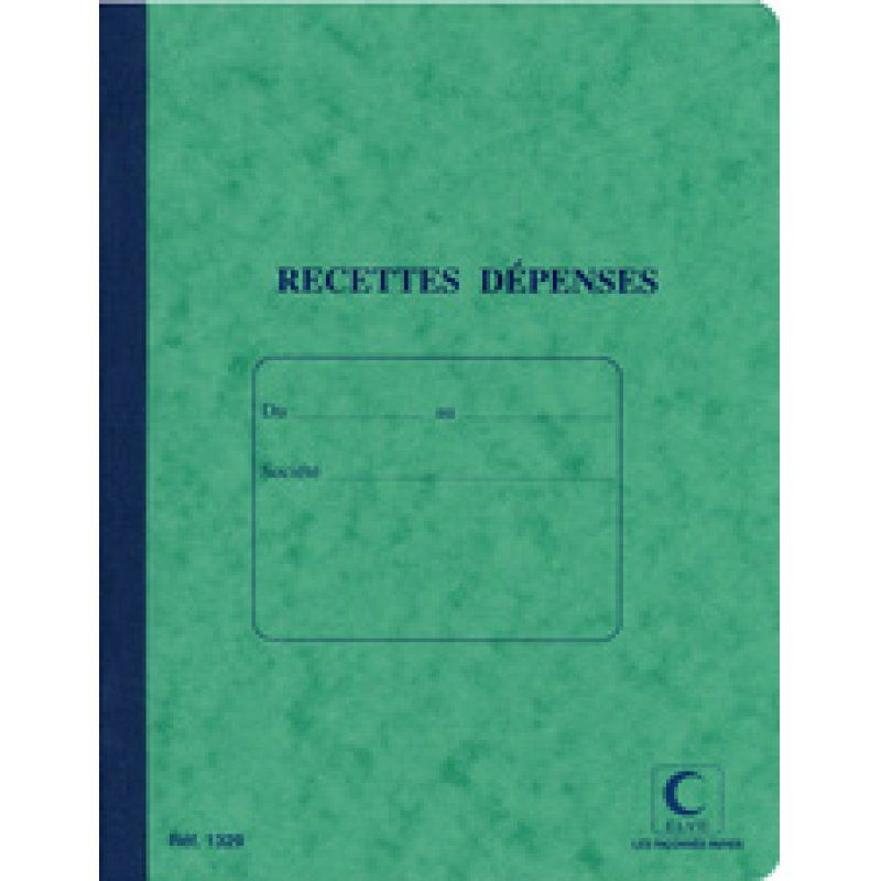ELVE Cahier piqué "Recettes - Dépenses", 220 x 170 mm