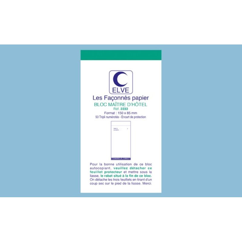 ELVE 2233 formulaire commercial