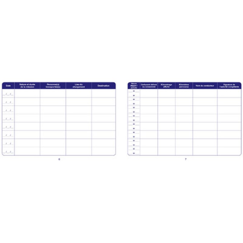 ELVE Carnet de bord pour véhicules de service, 150 x 215 mm
