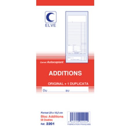 ELVE Manifold "Additions", 235 x 102 mm, dupli, sans numéro