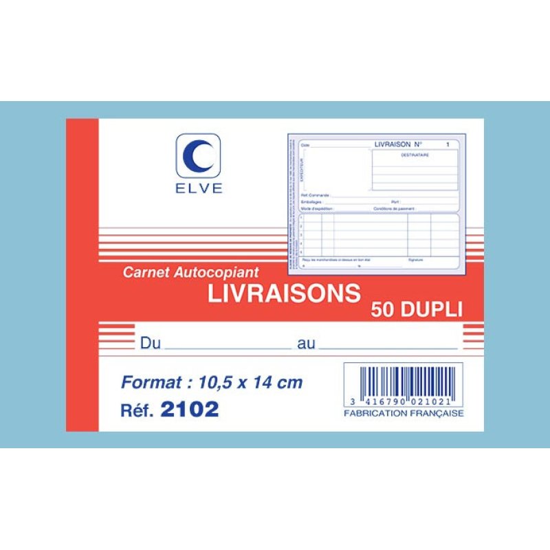 ELVE Manifold "Livraisons", 105 x 140 mm, dupli