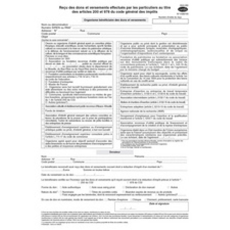 ELVE Manifold "Carnets de recus - dons aux oeuvres", A4