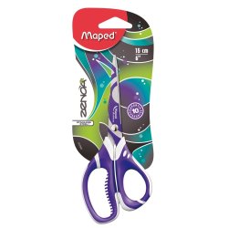 Maped 595010 ciseaux à bouts ronds Découpe droite Violet, Blanc