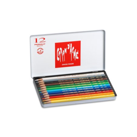 CARAN D'ACHE Crayon de couleur PRISMALO Aquarelle, 12 pièces