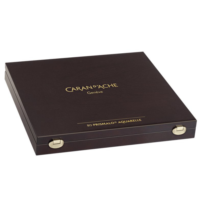 CARAN D'ACHE Crayons de couleur PRISMALO, coffret bois de 80